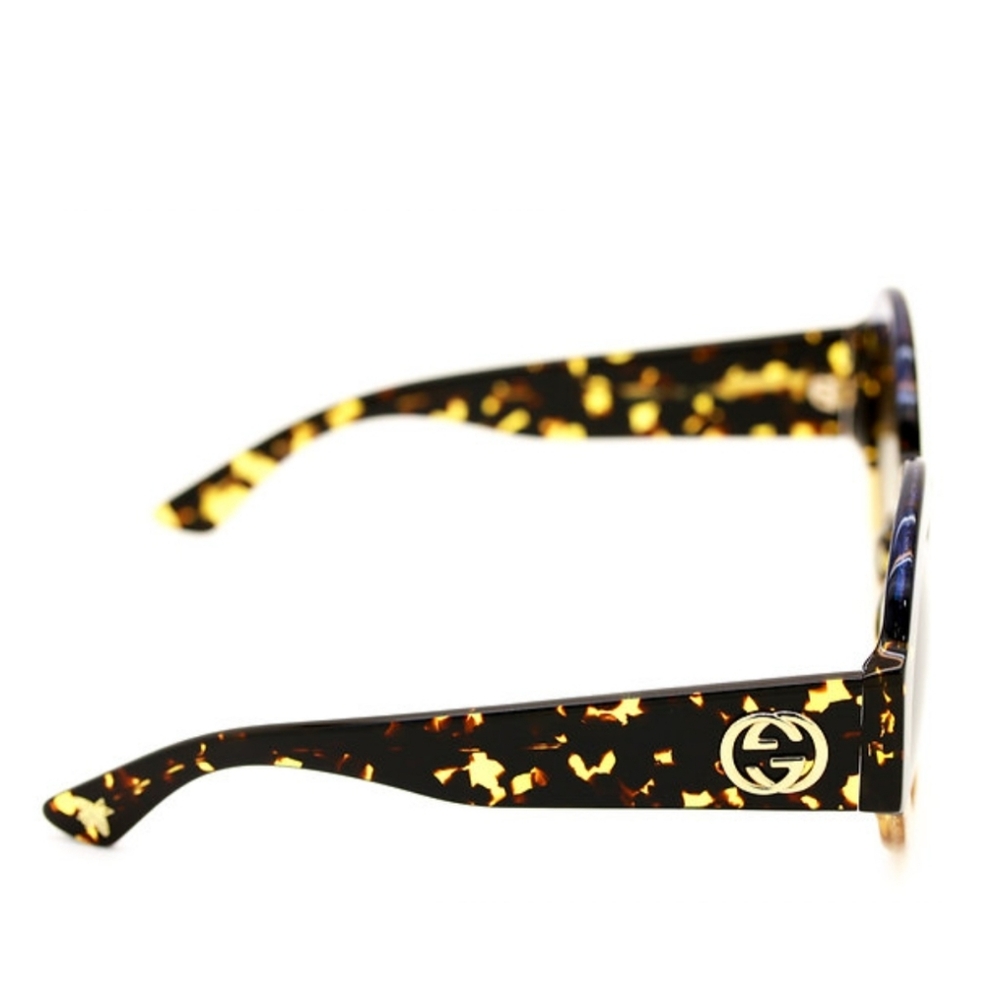 ‼️SOLD‼️New- Gucci Acetate Round Sunglasses Blue Havana Brown - Picture 3 of 16